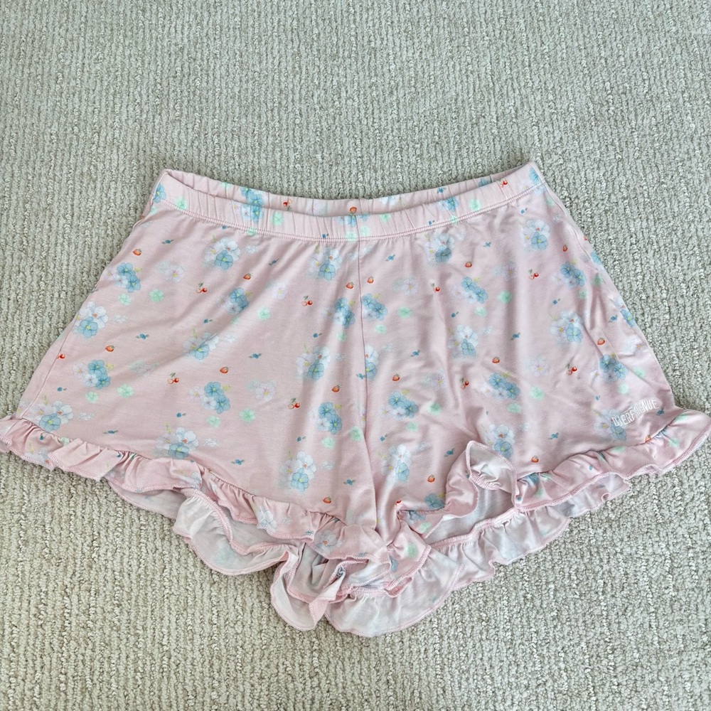 Djerf Avenue Go Slow Ruffle Short Summer Island